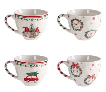 Ad Trend Mug Jumbo Festive Assorted Ø11 cm 1 Pcs – Decorative Mug for Christmas Breakfast