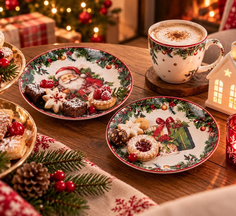 Assiette plate Ad Trend Noël avec décor assorti Ø27 cm 1 pcs – Accessoire pour la table de Noël