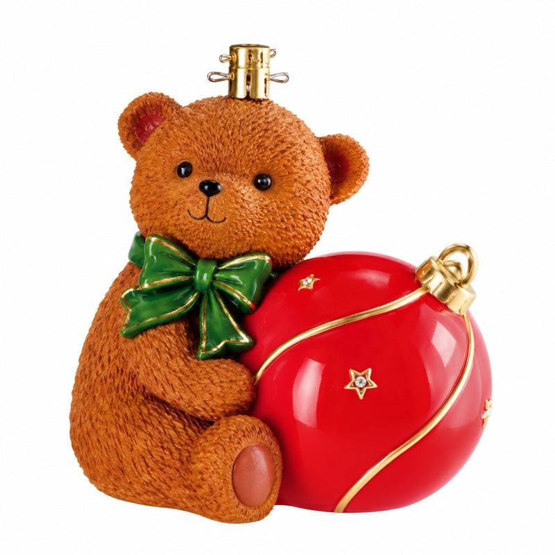 Ad Trend Base per Albero di Natale con Sfera Magica, Orso e Luci LED 42x35xH46 cm – Decorazione Natalizia Luminosa