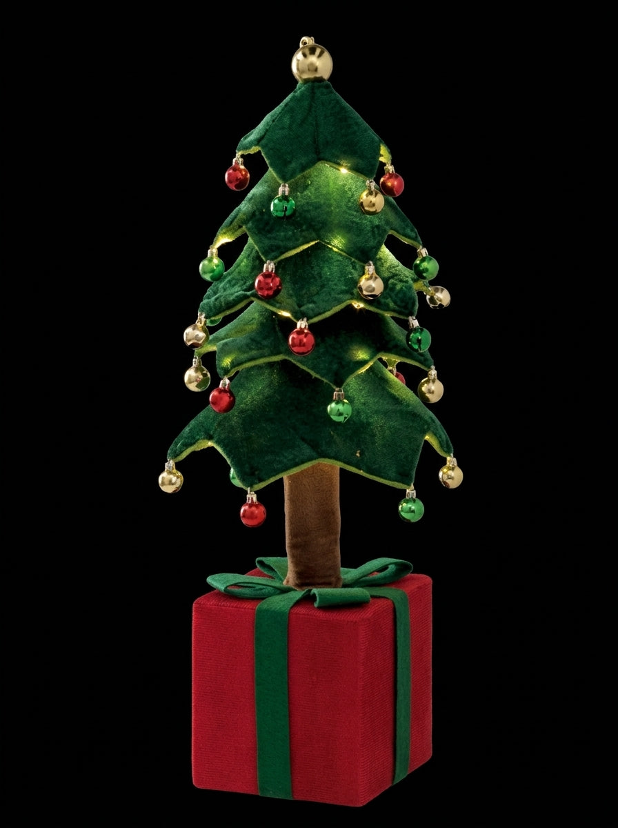 Ad Trend Sapin de Noël Décoratif avec Paquet Cadeau Vert et Rouge 40x40xH110 cm – Décoration Festive pour la Maison
