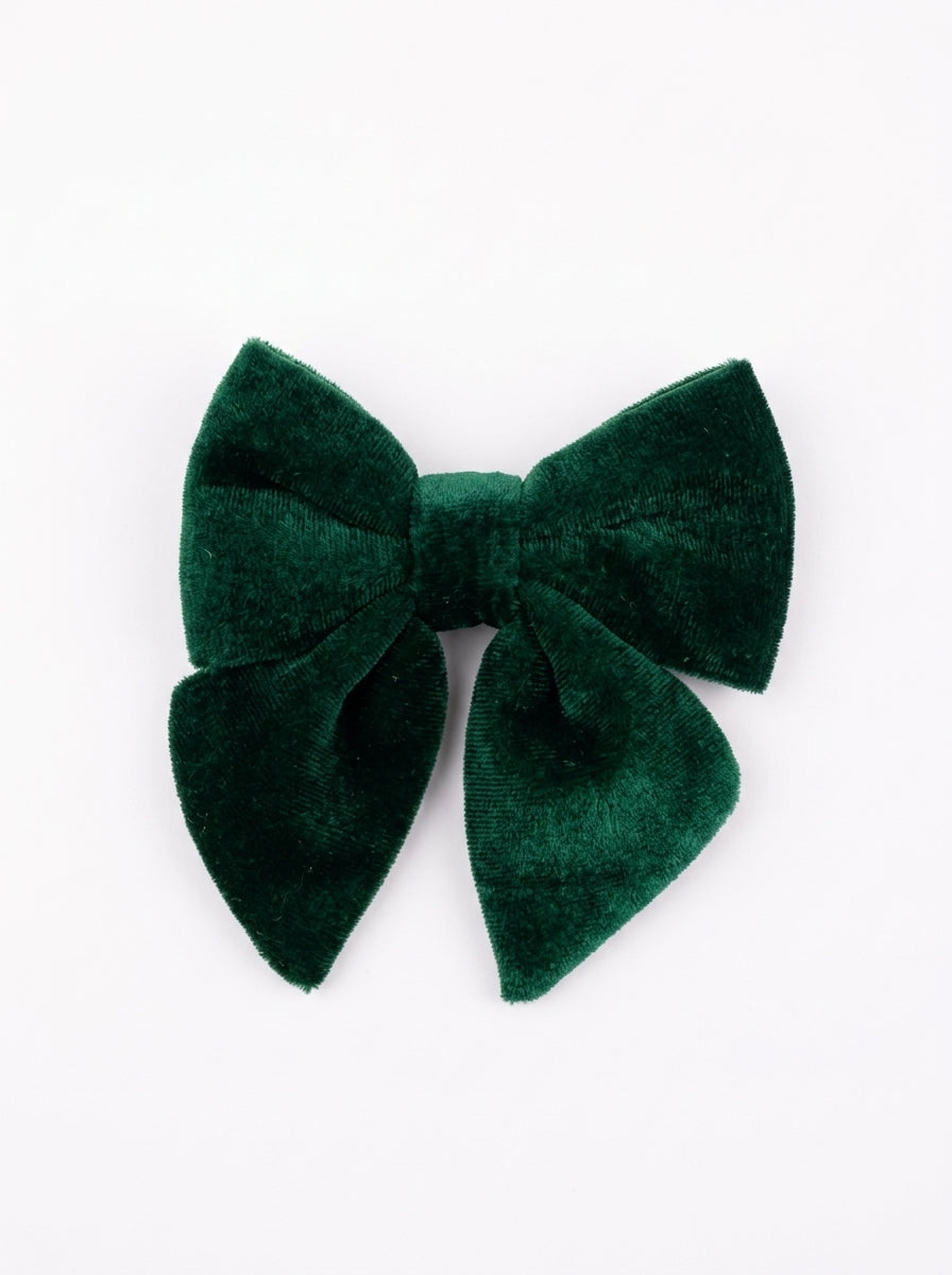 Ad Trend Fiocco Natalizio Verde in Velluto e Plastica 13x15 cm – Decorazione per Albero di Natale, Addobbi e Confezioni Regalo