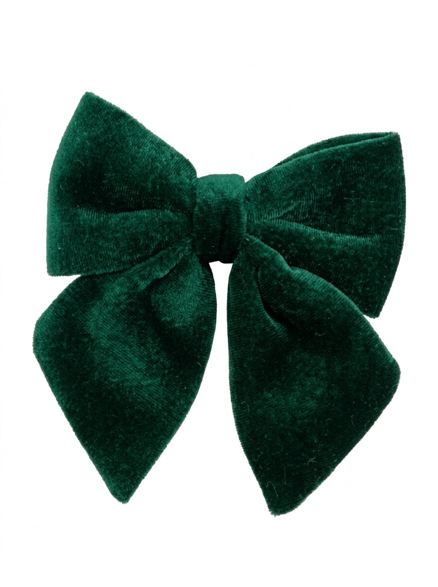 Ad Trend Fiocco Natalizio Verde in Velluto e Plastica 16x19 cm – Decorazione per Albero di Natale, Addobbi e Confezioni Regalo