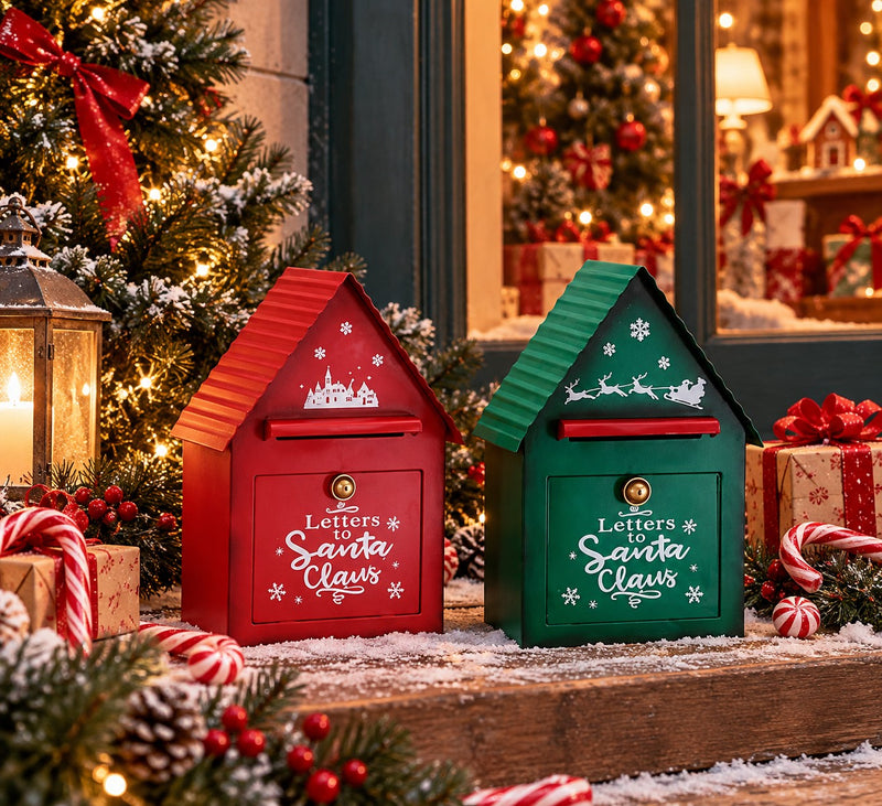 Ad Trend Cassetta Natalizia Decorativa Ass. 1  Pz in Ferro 30x18xH44 cm – Decorazione di Natale per la Casa e Allestimenti Natalizi