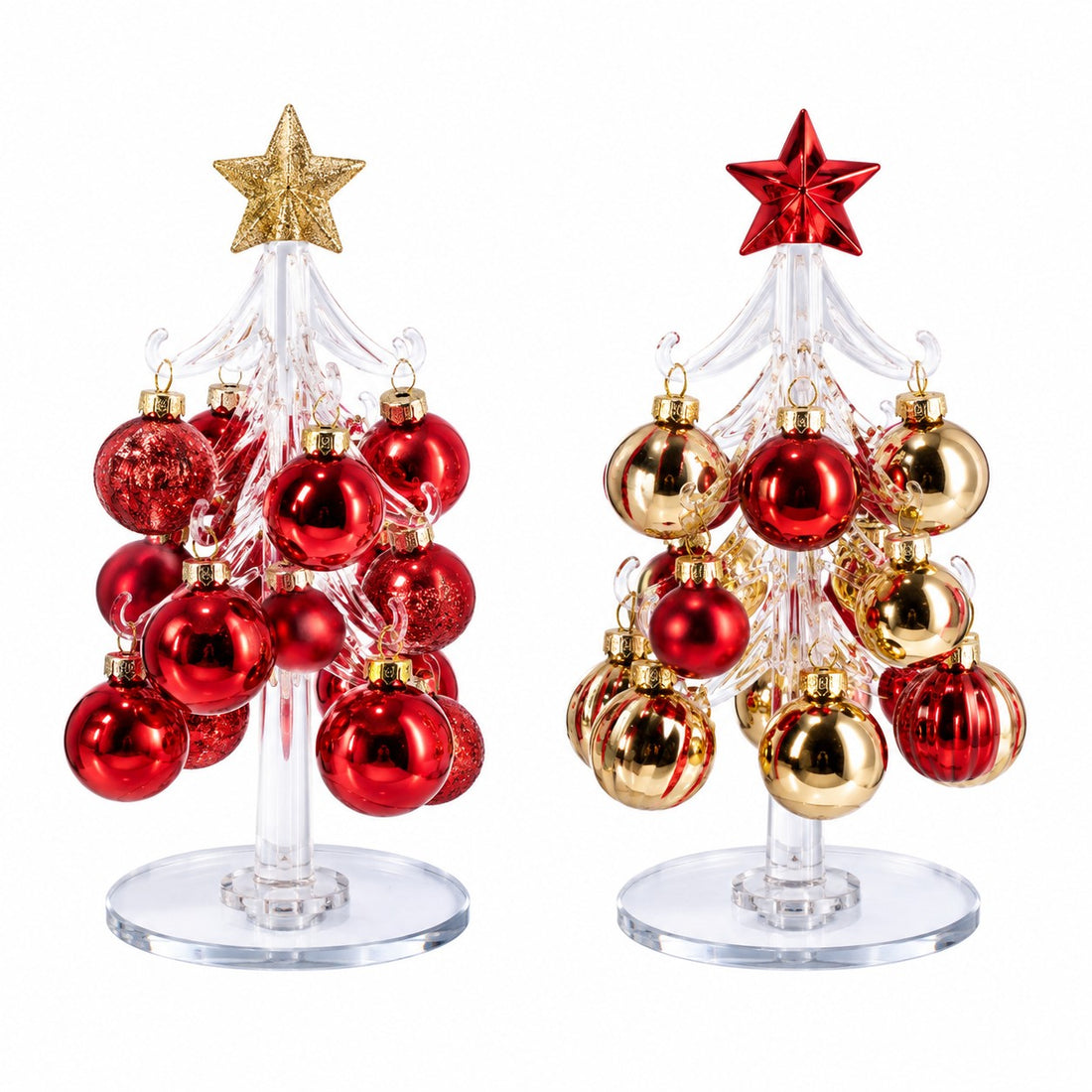 Ad Trend Sapin de Noël Décoratif avec Boules en Verre Assorties Ø9xH20 cm 1 pcs – Décoration de Noël pour la Maison