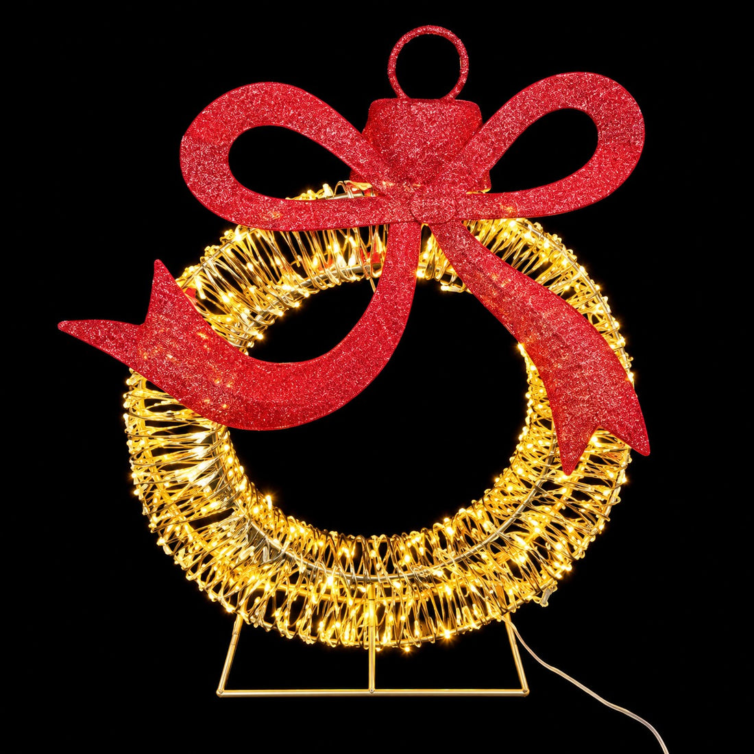 Boule de Noël Lumineuse Dorée Ad Trend en Plastique et Fer avec 400 Lumières LED IP44 48x18xH58 cm – Décoration Festive pour Extérieur
