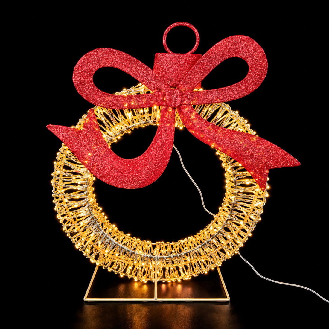 Ad Trend Boule de Noël Lumineuse Or en Plastique et Fer avec 500 Lumières LED IP44 58x22xH73 cm – Décoration de Noël pour Extérieur