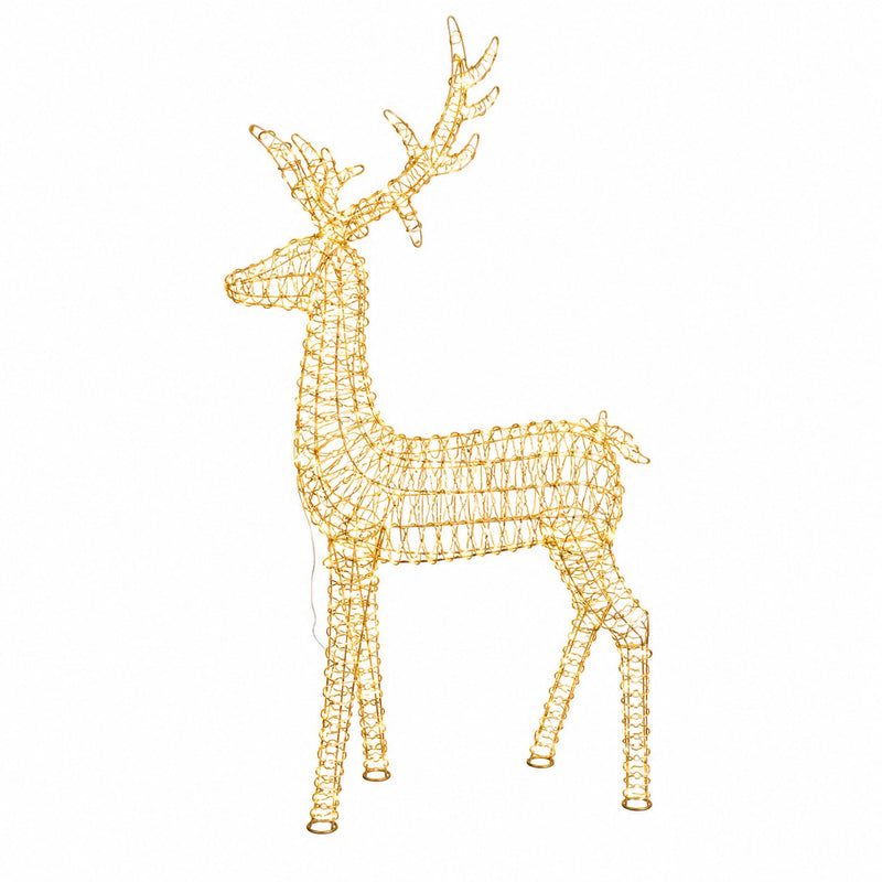 Renne de Noël Lumineuse Dorée Ad Trend avec 2400 LED Lumière Chaude IP44 110x340xH200 cm – Décoration de Noël pour Intérieur et Extérieur