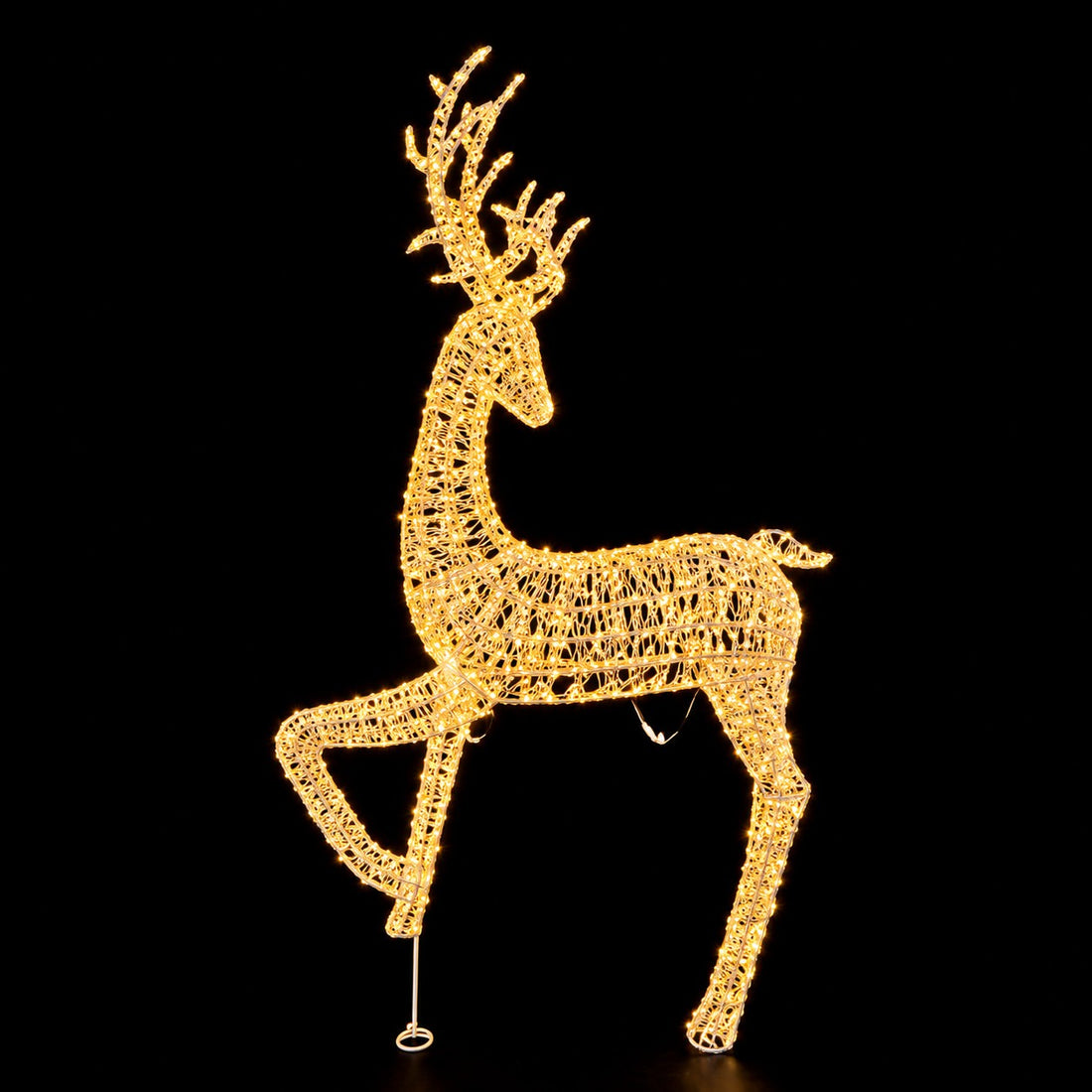 Ad Trend Renna Natalizia Luminosa Oro 5200 LED in Plastica IP44 123x40xH270 cm – Décoration de Noël pour Extérieur et Jardin