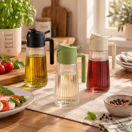 Ad Trend Burette en Verre et Plastique 400 ml Ø7,5xH19 cm – 1 Pièce Assortie
