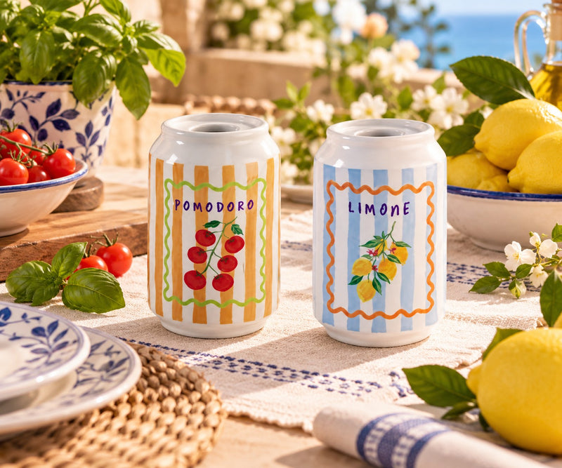 Ad Trend Vaso Lattina in Ceramica Assortito H12 Ø7 cm 1 Pz – Vaso Decorativo