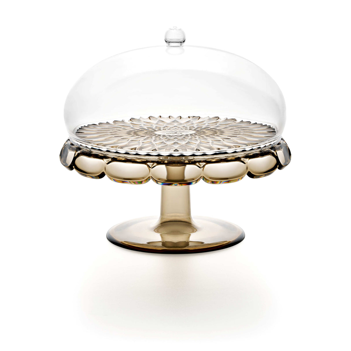 GUZZINI Support à gâteau avec cloche Vanity Bio-Based D 30 cm Fumé