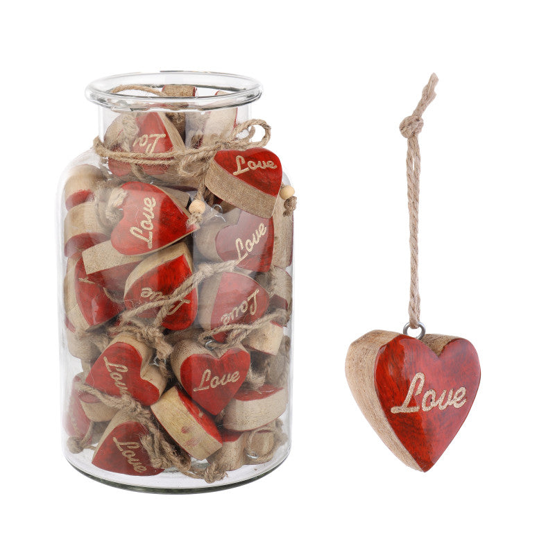 Bizzotto Pendaglio Lisbet Cuore Rosso Decorazione per Albero di Natale 1 pz