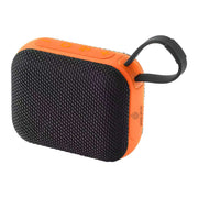 L'Arcolaio Speaker Bluetooth Rectangulaire FM Noir/Orange 10,1x8,2x4,6 cm
