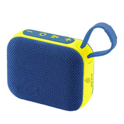 L'Arcolaio Enceinte Bluetooth Rectangulaire FM Bleu/Jaune 10,1x8,2x4,6 cm