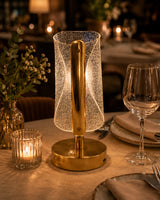 L'Arcolaio Gold & Crystal Lampada da Tavolo Cocoon 9,3x7,8 cm Design Moderno