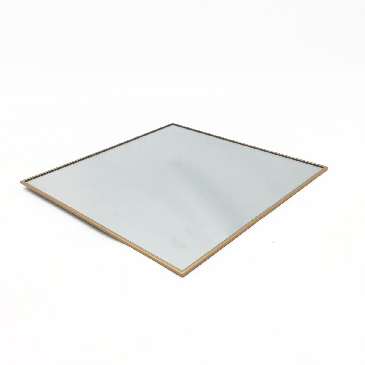 Miroir de table carré 27 x 27 cm doré