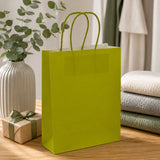 Le Cabas Shopper Kraft Lime Cadeaux de Noël 18x7x24 cm Colis 10 pcs