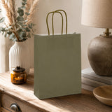 Le Sac à Provisions Kraft Vert L'Arcolaio Cadeaux de Noël 18x7x24 cm Colis de 10 pcs