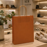 Le Sac à Provisions Kraft Rouille L'Arcolaio 18x7x24 cm Cadeaux de Noël - Lot de 10