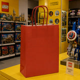 Le Shopper L'Arcolaio Kraft Rouge Cadeaux Noël 22X10X29 Colis 10 Pz
