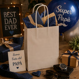 Le Shopper L'Arcolaio Kraft Tortore Cadeaux de Noël 26x11x34 Cm Cf 10 Pz