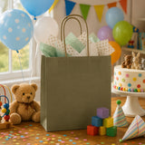 L'Arcolaio Shopper Kraft Verde Regali Natalizi 36X12X41 Cm Cf 10 Pz
