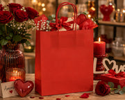 Le Sac à Provisions Kraft Rouge L'Arcolaio Cadeaux de Noël 45X15X50 Cm Lot 10 pcs