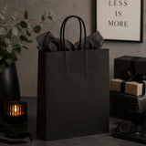 L'Arcolaio Shopper Kraft Nero Regali Natalizi 45X15X50 Cm Cf 10 Pz