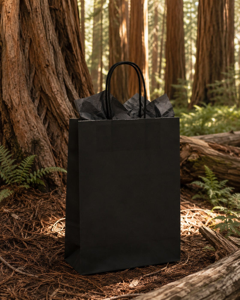 Le Sac Shopper Kraft Noir L'Arcolaio Cadeaux Noël 54X14X45 Cm Lot 10 pcs
