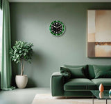 Horloge murale à quartz Lowell, boîtier en acier, index lumineux, diamètre 33,8 cm, rouge