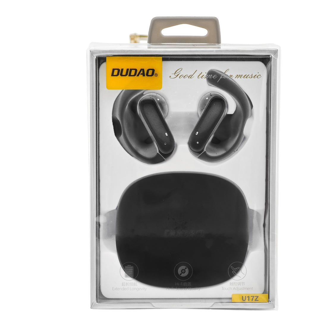 L'Arcolaio Auricolari Bluetooth Wireless TWS con Ganci Sportivi, Touch Control, Audio Hi-Fi, Custodia di Ricarica, Nero