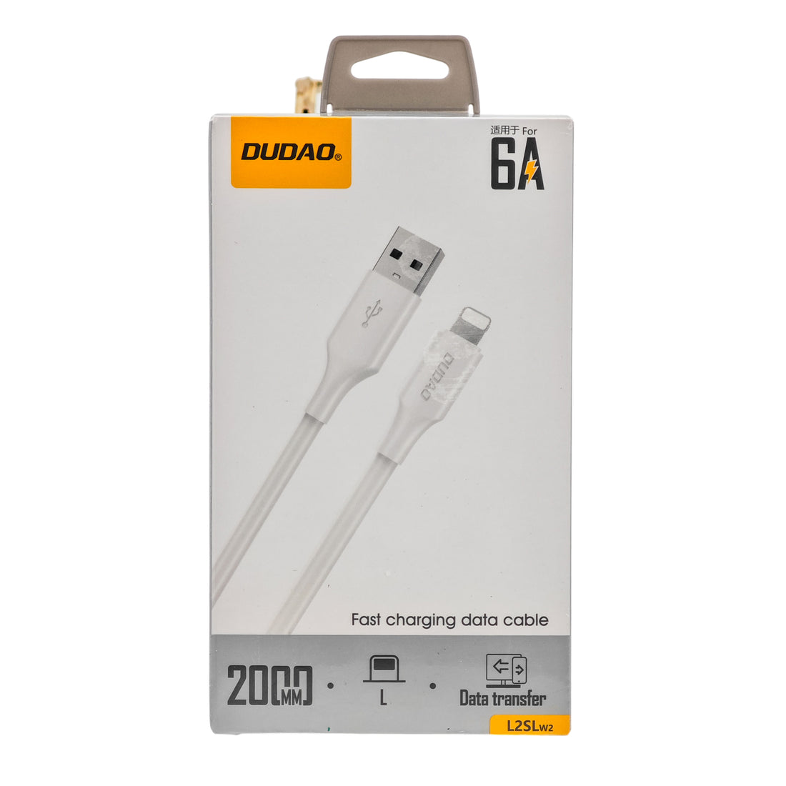 L'Arcolaio Cavo USB-A a Lightning 2 Metri, Ricarica Rapida 6A e Trasferimento Dati, Bianco