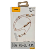 L'Arcolaio Cavo Multi Ricarica 4 in 1 USB-C/Lightning 65W PD QC 1,5 m Oro Rosa
