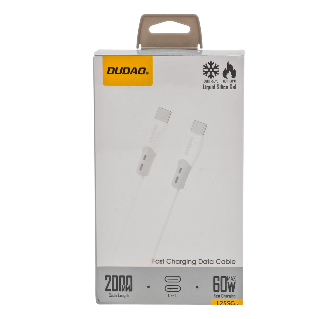 L'Arcolaio Cavo USB-C a USB-C 60W Liquid Silica Gel Ricarica Rapida 2 m Bianco
