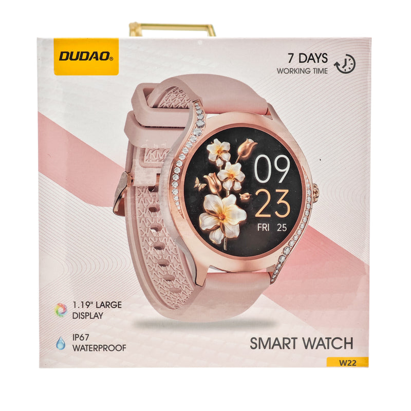 L'Arcolaio Smartwatch Bluetooth W22 Donna con Display Touch 1,19", Impermeabile IP67, Autonomia Fino a 7 Giorni, Cinturino Rosa