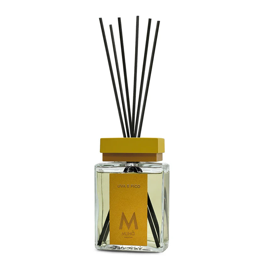 Muhà Luxe Diffuseur d'Ambiance avec Bâtonnets Raisin et Figue 1 000 ml