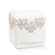 Boîte Fleur Chantilly Scotton 90 x 90 x 90 mm Blanc 10 pièces