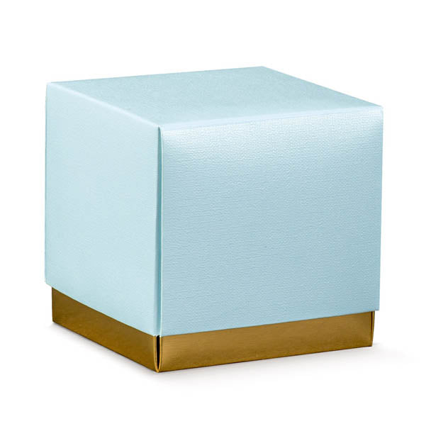 Boîte Fleur Scotton 90 x 90 x 90 mm Lin Bleu 10 pièces