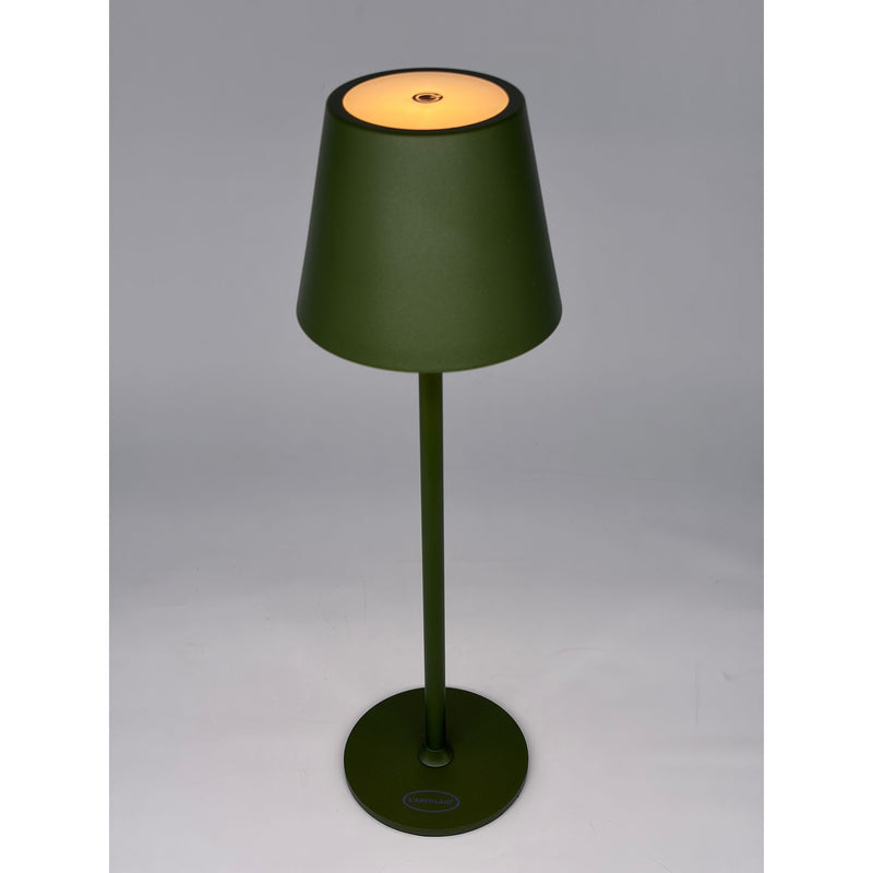 L'Arcolaio Lampe LED Tactile Rechargeable H 38 Cm 10 x 10 Cm IP54 Round Pro Olive