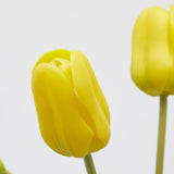 edg enzo de gasperi edg enzo de gasperi bouquet 5 tulipani con foglie artificiali h 48 cm yellow ean 8059824439956