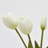 edg enzo de gasperi edg enzo de gasperi bouquet 5 tulipani con foglie artificiali h 40 cm white ean 8059824440334