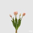 edg enzo de gasperi edg enzo de gasperi bouquet 5 tulipani con foglie artificiali h 40 cm pink ean 8059824440396