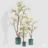 edg enzo de gasperi magnolia con vaso fiori bocciolo e foglie artificiale h 215 cm light yellow ean 8059824496621