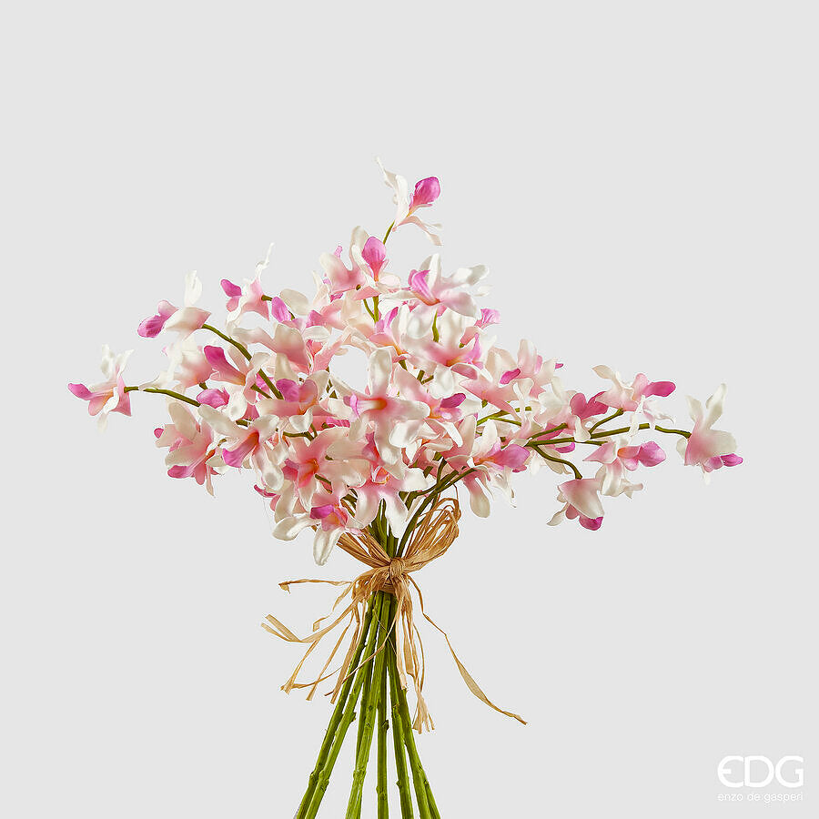 edg enzo de gasperi bouquet orchidea dendrobium artificiale h 31 cm pink ean 8059824514875