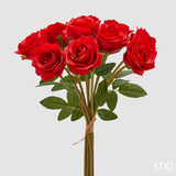 edg enzo de gasperi edg enzo de gasperi mazzo rosa con foglie h 40 cm bouquet 10 fiori red ean 8059824531001