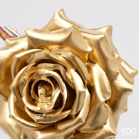 EDG Enzo De Gasperi Rosa Glossy con Clip Gold Ø16 cm – Décoration de Noël