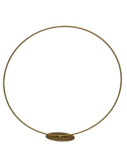 Coffret en osier Cercle doré sur socle D 25 cm