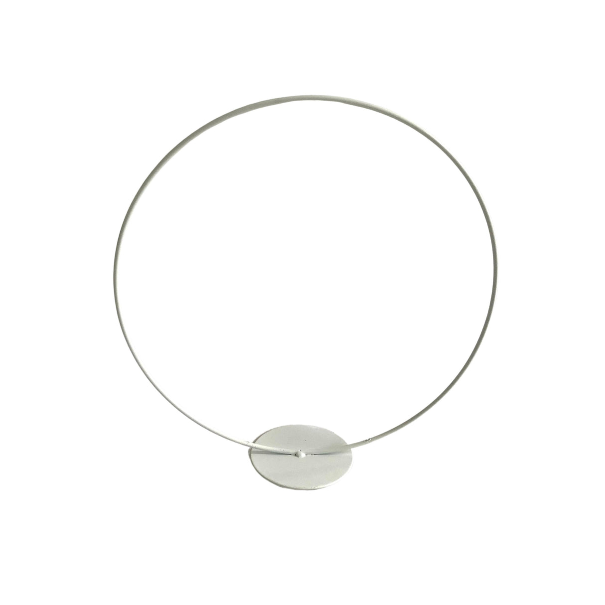 Cercle Blanc sur Piédestal D 25 Cm