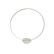 Coffret en osier blanc rond sur socle D 25 cm