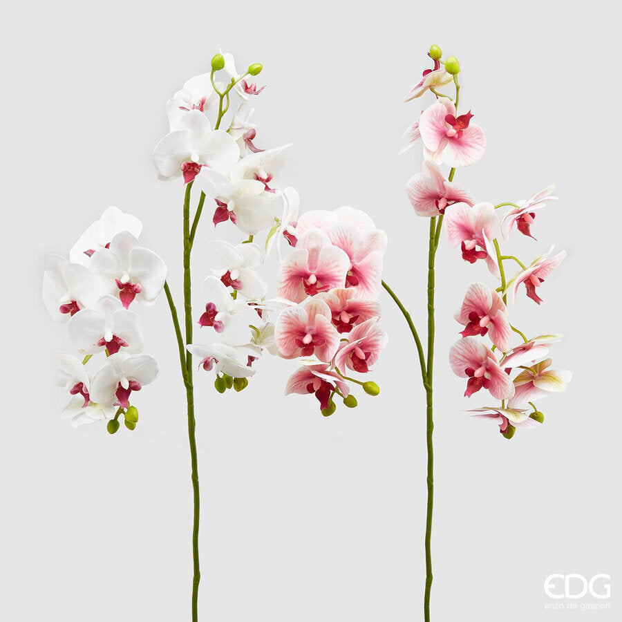 edg enzo de gasperi edg enzo de gasperi orchidea phalaenopsis chic ramo x4 ass artificiale h 90 cm white pink 1 pz ean 8056372152757